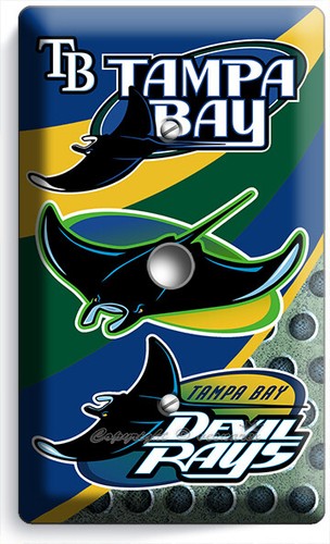 TAMPA BAY DEVIL RAYS BASEBALL TEAM LICHTSCHALTER STECKDOSE PLATTE MANN HÖHLE ZIMMER DEKOR - Bild 17 von 34