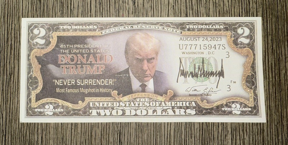 10-Pack Trump 2024 Never Surrender Novelty $2 Bills