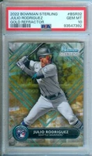 2022 Bowman Sterling JULIO RODRIGUEZ Rookie #28/50 GOLD Refractor #BSR-32 PSA 10