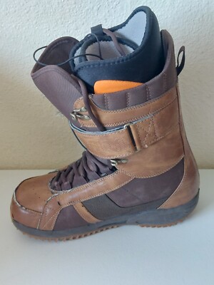 BURTON FREESTYLE Men 10 Brown Saddle Leather Snowboarding Boots
