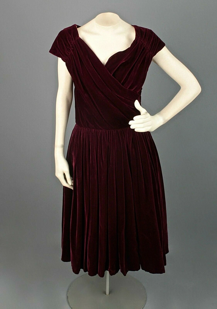 50s velvet shop dress
