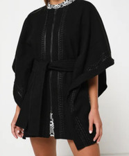 DESIGUAL Poncho Reißverschluss Uni Schwarz