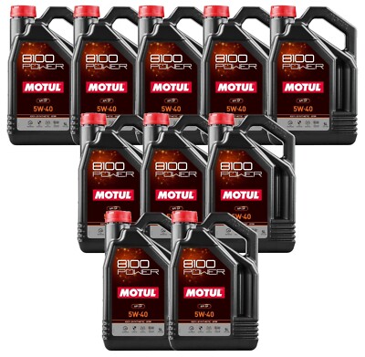 Motul 50 Liters 8100 POWER 5W40 Engine Oil 100% Synthetic Ester 111809 10 x 5L