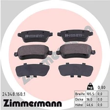 Zimmermann brake pad set, disc brake 24348.160.1
