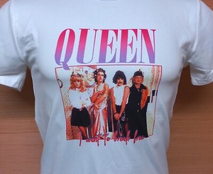 Queen I Want to Break Free White Short Sleeve T-Shirt Women's Size Medium
