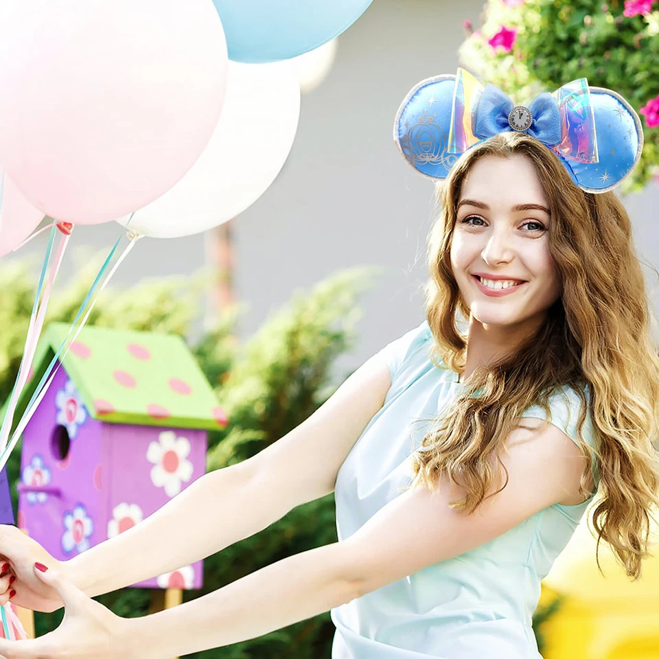 Disney~Parques Cenicienta Carruaje Reloj Medianoche Orejas de Minnie Mouse Diadema Nuevo Foto 3 de 4