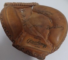 RAWLINGS DB25 12  DICK DIETZ HINGED PAD BROWN BASEBALL CATCHER  S GLOVE MITT RHT