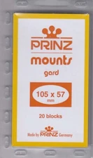 Prinz Black Stamp Mounts 105x57 Giori Press Commemorative Plate Block 20 Scott