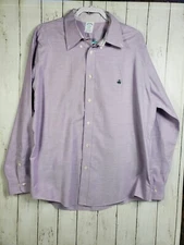 Brooks Brothers Dress Shirt REGENT FIT Supima Cotton Mens Sz XL Light Violet 