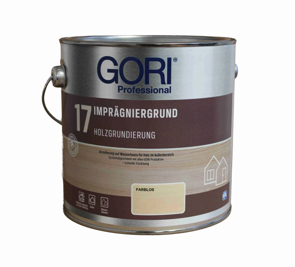GORI 17 Imprägniergrund 2,5L Holzschutz Bläueschutz Schimmelschutz Wasserbasis - Bild 3 von 4