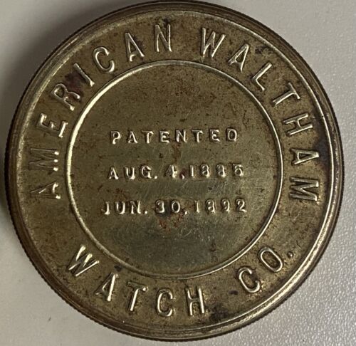 1892 montre américaine pièces de montre Waltham étain 1,5 pouces P - Photo 1/3