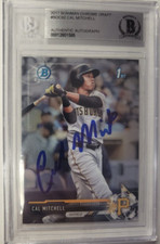 2017 BOWMAN CHROME DRAFT CAL MITCHELL ROOKIE AUTHENTIC AUTO CERTIFIED BECKETT