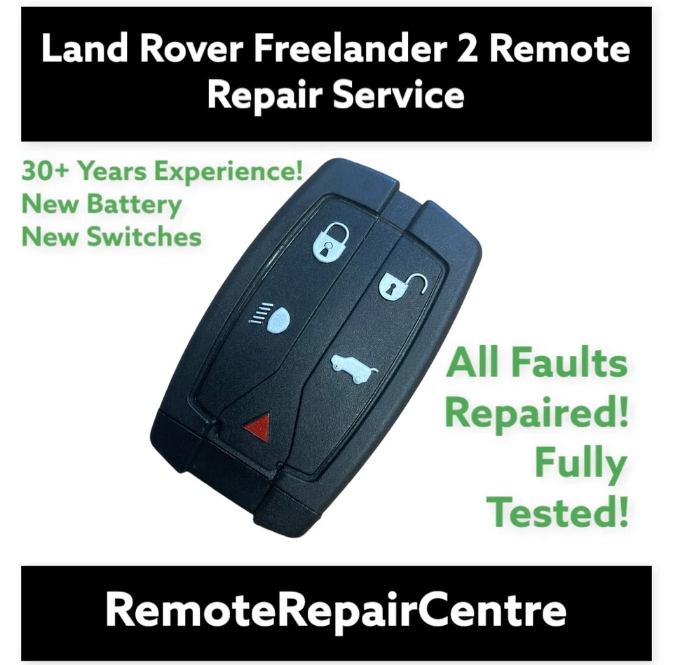 Land Rover Freelander 2 Key Fix Service Car Remote Fob Repair New Battery Refurb