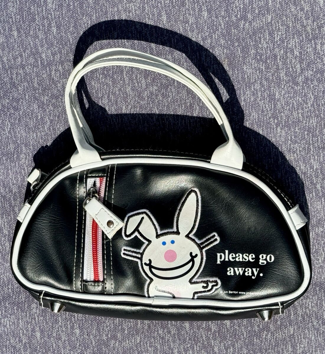 Jim Benton Happy Bunny Mini Bag / Y2K PVC Tiny Purse Please Jim Benton Happy Bunny Mini Bag / Y2K PVC Tiny Purse Please