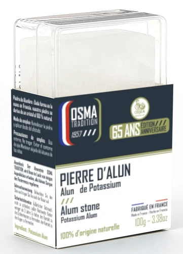 Alum Stone PIERRE D'ALUN 100g OSMA TRADITION Alum Block Hemostatic FRANCE