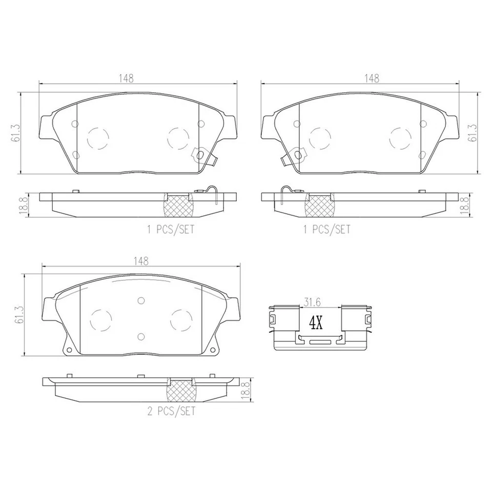 Juego de pastillas de freno de disco Brembo P59077N Foto 4 de 4