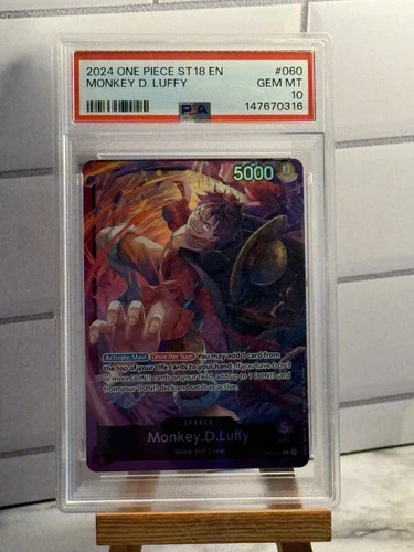 One Piece Monkey D Luffy OP05-060 ST18 PSA 10 GEM MINT