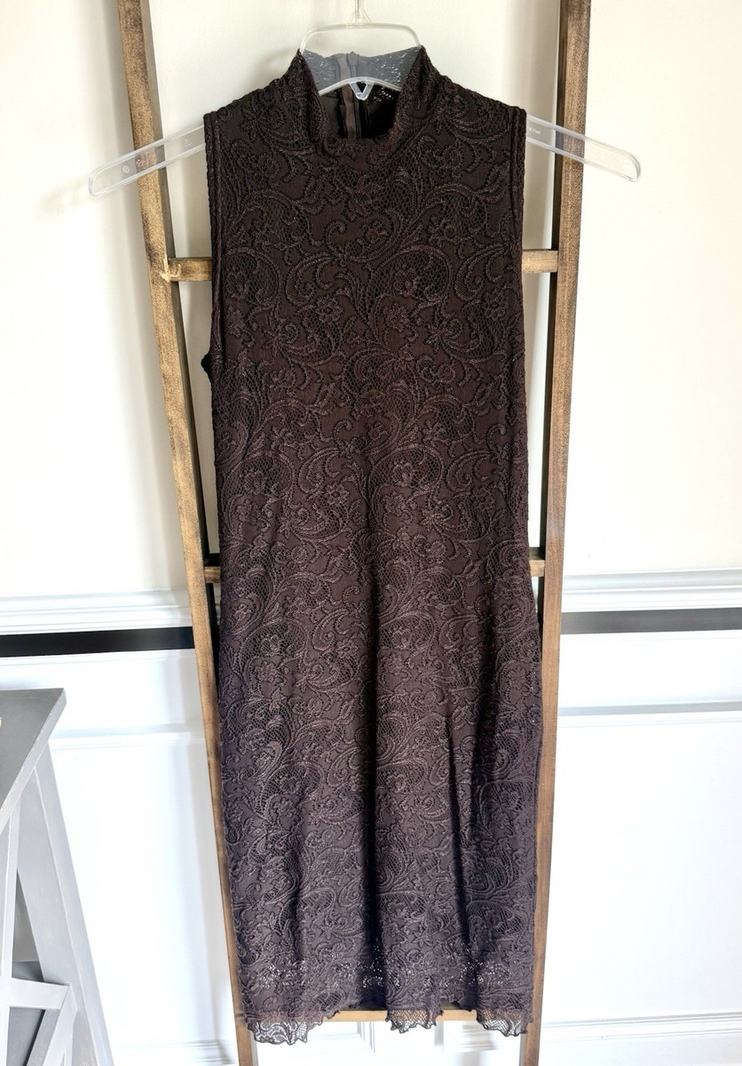 chocolate brown crochet dress SAME Keyhole Crochet Dress | Chocolate Brown/Black main image 0