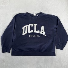 UCLA Bruins Sweatshirt Womens XL Blue NCAA College H M Crewneck Pullover Fleece