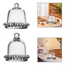 Présentoir à gâteaux en verre avec cloche, petit format, polyvalent, idéal