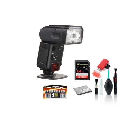 Sigma EF-630 Electronic Flash for Canon Cameras F50954 with AA batteries + 64GB