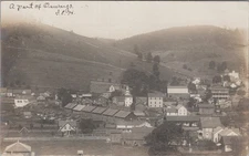 Detailed Bird's Eye View Oswayo Pennsylvania 1907 RPPC Photo Postcard