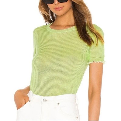 Rag & Bone Light Green Stretch Breanne Tee Medium NWT