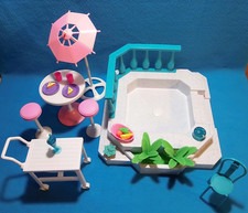 Barbie Bubbling Spa Playset Outdoor Tub  67547-91 Nearly Complete 1997