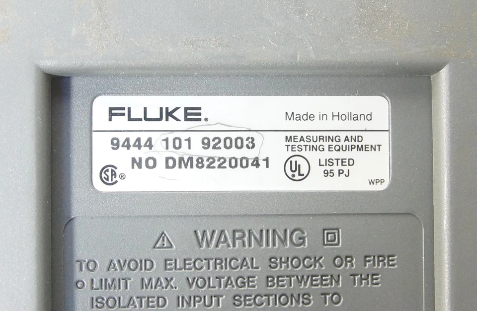 Fluke 192 60MHz 500MS/s Digital Oscilloscope Scopemeter Multimeter AS-IS - Image 3 of 3