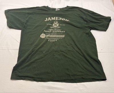 Jameson Irish Whiskey Shirt Mens XL Green Graphic Tee T-Shirt Gildan Heavy