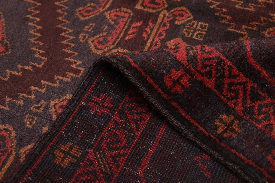 Alfombra tradicional vintage anudada a mano alfombra de lana oriental de 3'4" x 5'8" Foto 4 de 4