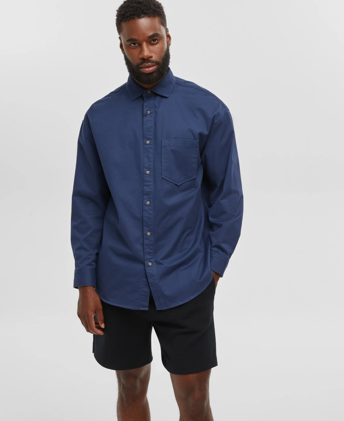 Mode of One E9942 Men's Relaxed-Fit Button-Down Twill Shirt,Caspian Waters XXL