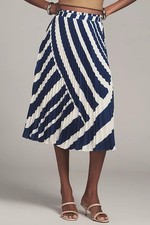 Anthropologie Women's the Valerie Pleated Midi Skirt by Maeve Size M