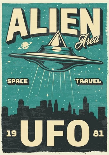 Space Solar Planet Alien Movie Martians UFO Invader Self Adhesive Vinyl Sticker