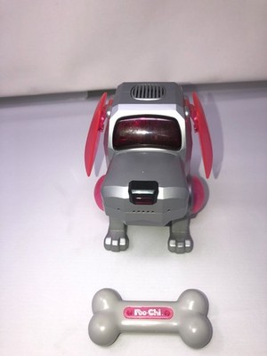 2000 Saga Tiger Electronics Poo Chi Robot Dog With Bone (Missing Tail) Works!
