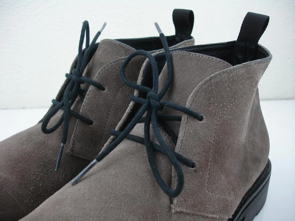 Calvin Klein 男式 8.5 M Ultan 踝靴 军队疲劳灰褐色 小牛 麂皮绒 皮革 — 第 4/4 张图片