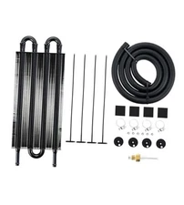  Transmission Oil Cooler Kit, Universal 4 Pass 5/16" Tube and Fin Oil 4-PASS