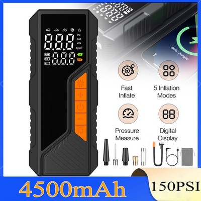 4500mAh KFZ Auto Starthilfe Powerbank Booster Batterie mit Luftpumpe Kompressor