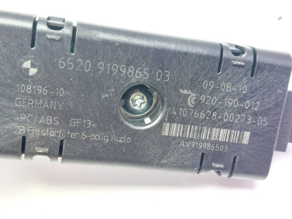 Noise Filter Module BMW 5 SERIES F10 F11 NOISE SUPPRESION FILTER MODULE 9199865 2011 | eBay UK