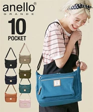 Shoulder bag for women anelloGRANDE bicolor piping olive to black crossbody bag 