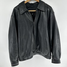 Pierre Cardin Black Leather Jacket XL Vintage...