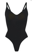 Skims Black Seamless Shapewear Sculpt Thong Bodysuit Shaping, NEW