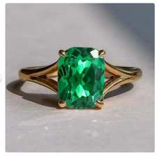 Natural Emerald Ring 925 Sterling Silver Ring Handmade Ring Wedding Ring