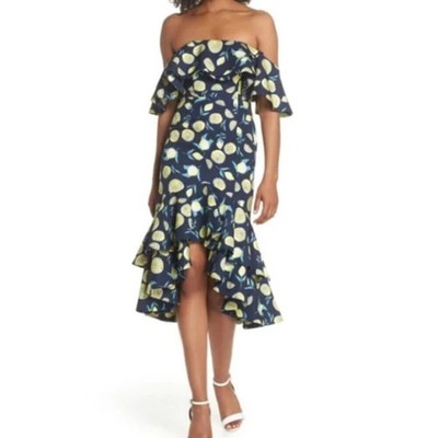 off the shoulder lemon print dress Buy the Hana Off Shoulder Lemon Printed Mini Dress