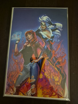 #ad 2023 Marvel Mary Jane amp; Black Cat #1 J Scott Campbell Virgin Trade Set $40.00