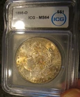 1898 O Morgan Silver Dollar BU, ICG MS 64, Lightly toned, 5105
