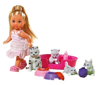 Simba 105734191 - Evi Love Animal Friends, Spielpuppe mit ihren Tierfreunden, 2-