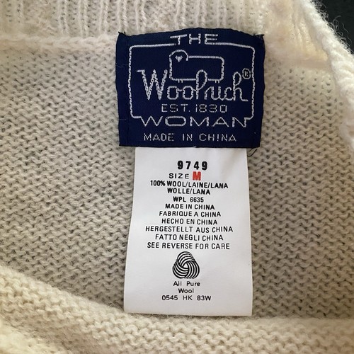 Vintage Woolrich Cat Sweater Women's M Kittens Wool Cable Knit Embroidered - Picture 9 of 13