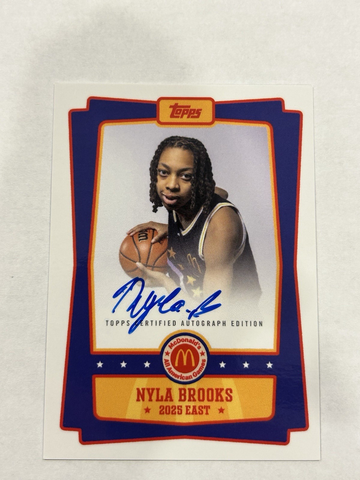2025 Topps Chrome McDonald's All-American Nyla Brooks On-Card Auto #EA-NBR Rare!