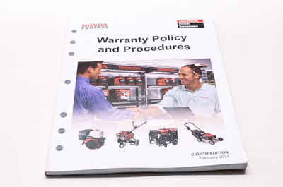 #ad #ad OEM Honda TO954 Power Equipment Warranty Policy and Procedures Manual Eighth Edi $13.59